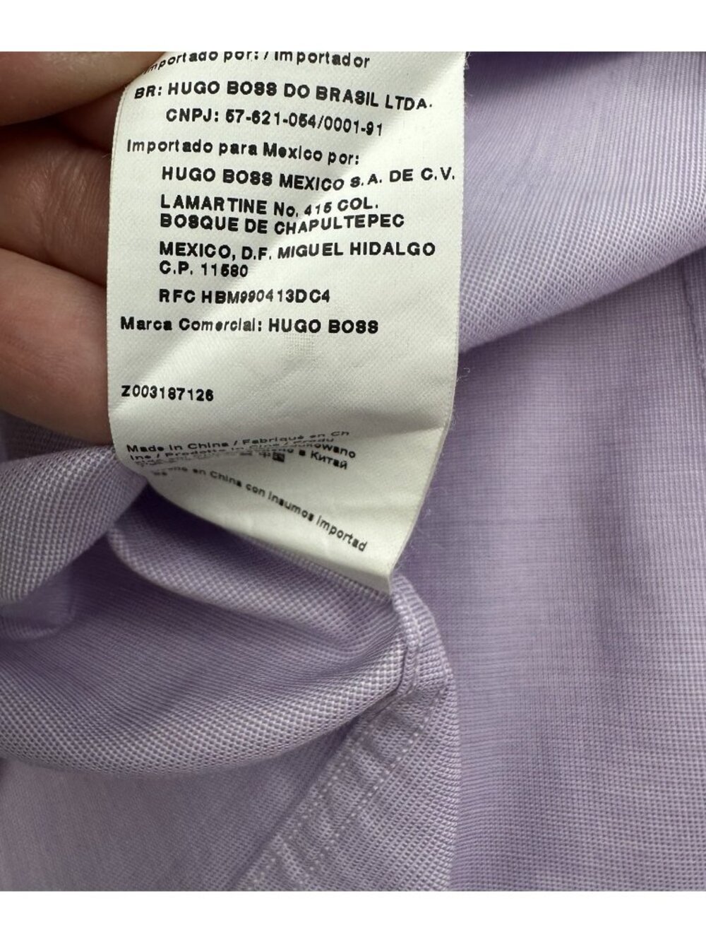 Hugo Boss Dress Shirt Mens 17 34/35 Purple Sharp Fit Button Up - Picture 3 of 8